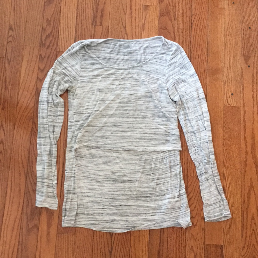 Motherhood Maternity Grey Nursing Top
